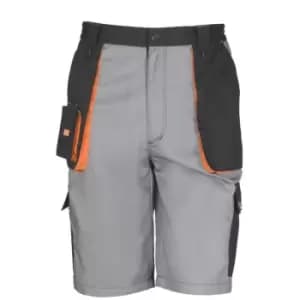 Result Mens Work-Guard Lite Shorts (M) (Black/Grey/Orange)