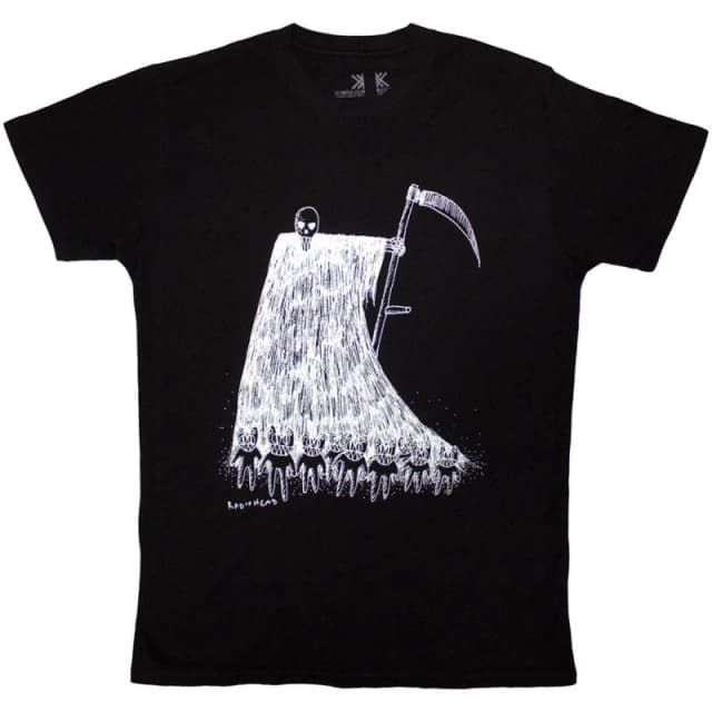 Radiohead Mens Grim Reaper T-Shirt in Black Size: Medium Black Male M