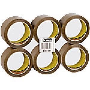 Scotch Packaging Tape Classic Brown 50 mm x 66 m 6 Rolls