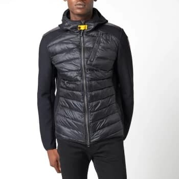 Parajumpers Mens Nolan Hybrid Hooded Jacket - Black - M