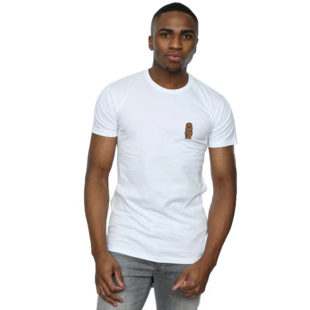 Star Wars Star Wars Men Chewbacca Chest Print T-Shirt in White Size: Small White S Male 5057864337907