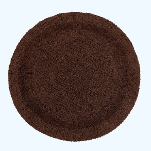 Homescapes Luxury Reversible Round Bath Mat - Chocolate