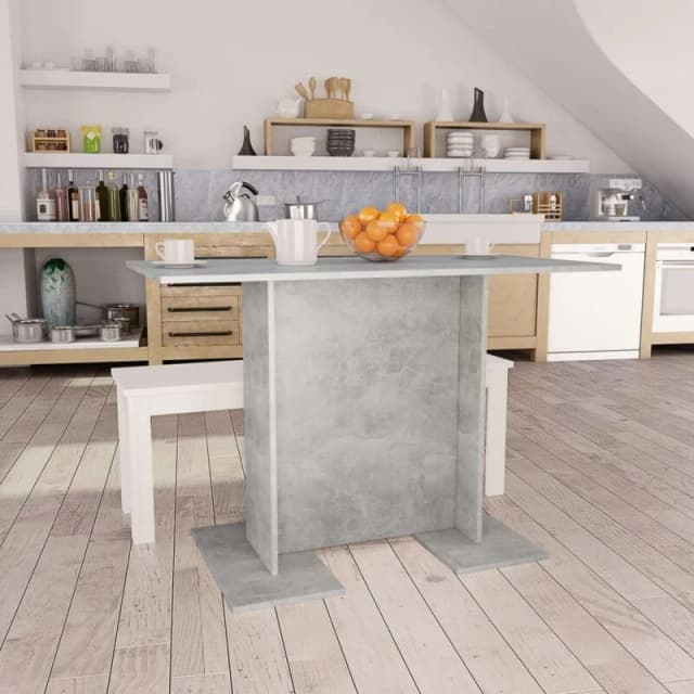 VIDAXL Dining Table Concrete Grey 110x60x75cm Engineered Wood vidaXL 800247