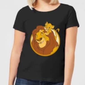 Disney Mufasa & Simba Womens T-Shirt - Black
