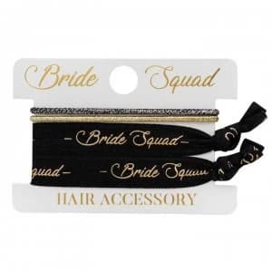 Uncut Fancy Bridal Hair Set - White/Black