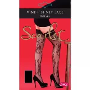 Silky Womens/Ladies Scarlet Vine Hold Ups (1 Pair) (Medium (5ft-5ft8a)) (Black)