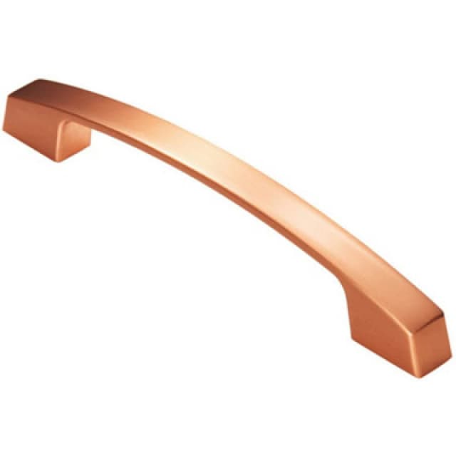 Loops Curved Flat Faced Cupboard Pull Handle 160mm Fixing Centres Satin Copper Copper unisex