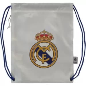 Real Madrid CF Crest Drawstring Bag (One Size) (Blue/White/Yellow)