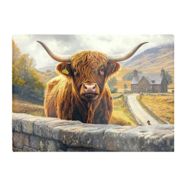 Warren Reed Designer Scottish Highland Cow Chopping Board
