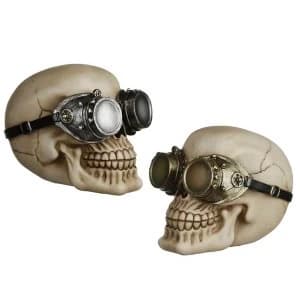 Steampunk Style Skull Ornament with Goggles