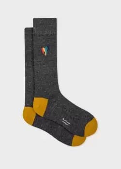 Paul Smith Grey Marl 'Broad Stripe Zebra' Socks