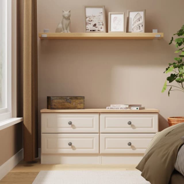 Ready Assembled 2 U Surrey 4 Drawer Bed Box (Ready Assembled) in Taupe Size: Small Taupe Unisex Small