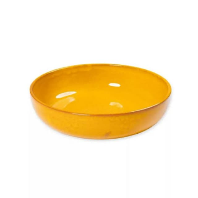 Verano Spanish Ceramics Selena Glazed Hand Dipped Kitchen Dining Large Bowl Orange (Diam) 30Cm