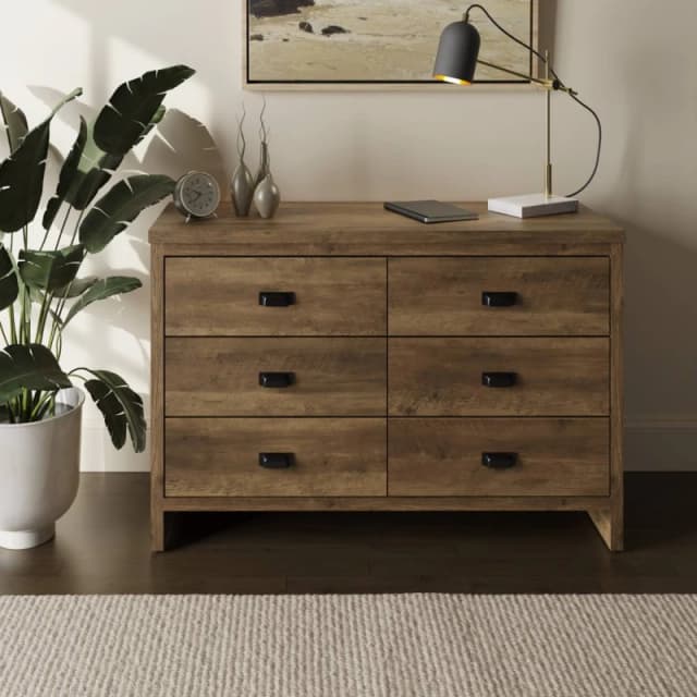 GFW Boston 3+3 Drawer Chest in Light Oak Light Oak Unisex