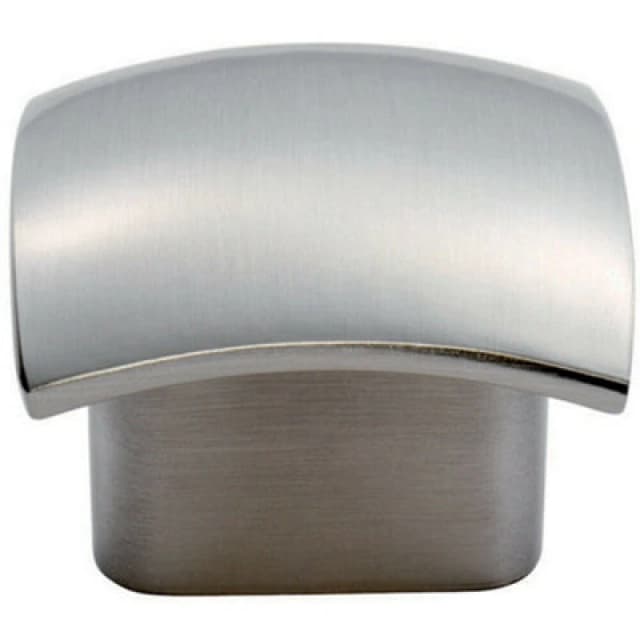 Loops Convex Face Cupboard Door Knob 33 x 30.5mm Satin Nickel Cabinet Handle Metallics unisex
