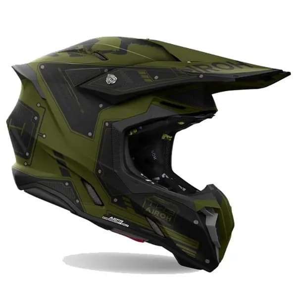 Airoh Twist 3 Military Black Green Offroad Helmet Size XL