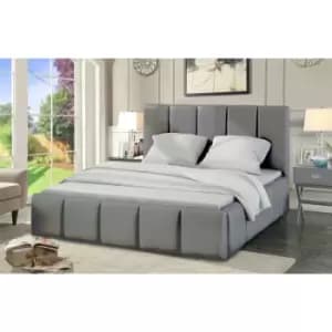 Lurita Bed Small Double Plush Velvet Silver