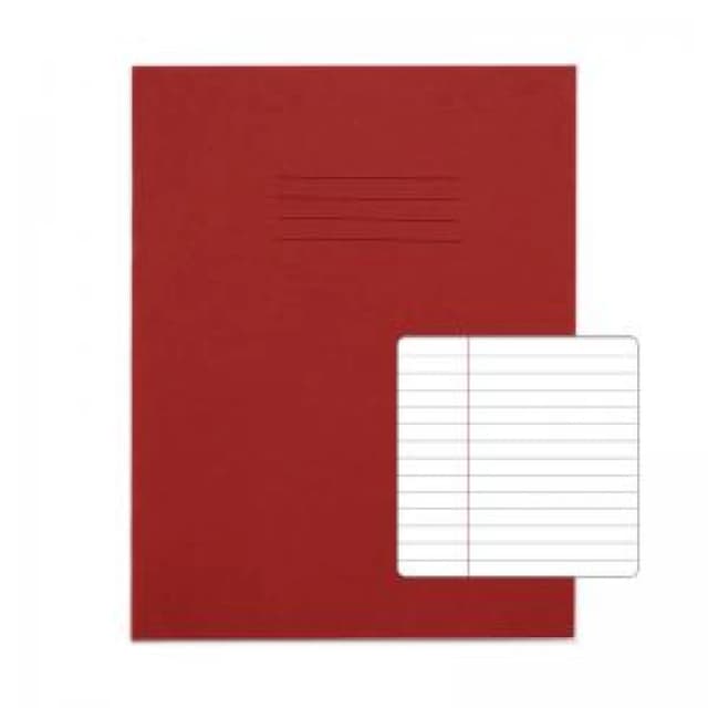 RHINO 9 x 7 Exercise Book 80 Page, Red, F6M (Pack of 100)