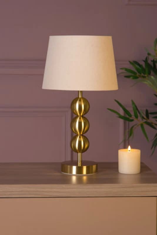 Lighting Collection Golden Bobbin Table Lamp Gold unisex One size