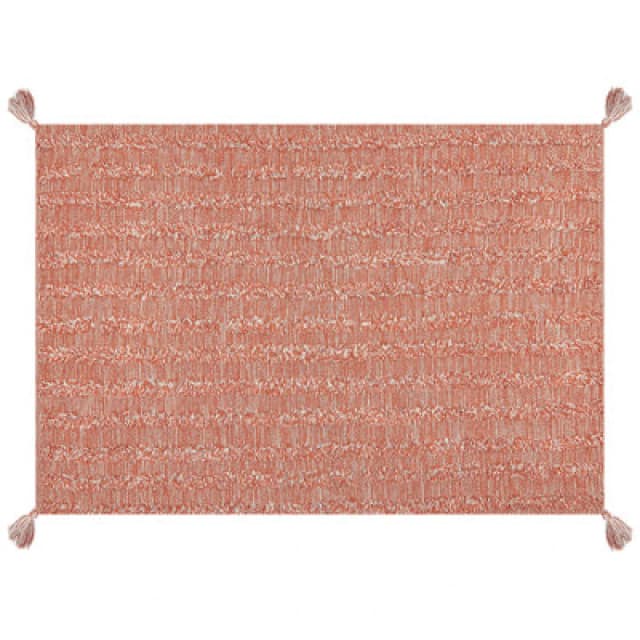 Beliani Rug Mugla Orange 160 X 230 Cm Cotton