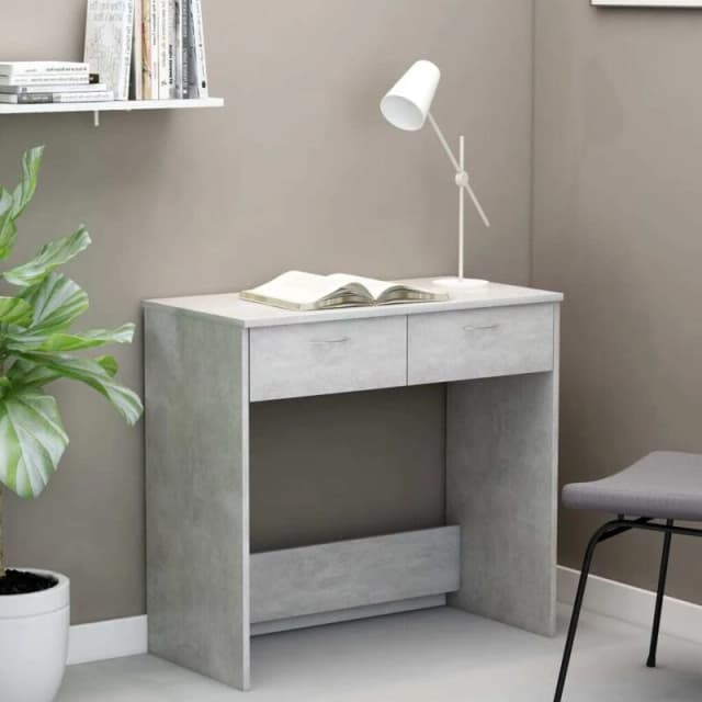 Desk Concrete Grey 80x40x75cm Chipboard