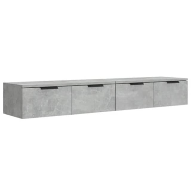 Vidaxl Wall Cabinets 2 Pcs Concrete Grey 68X30X20 Cm Engineered Wood, Grey 3115895
