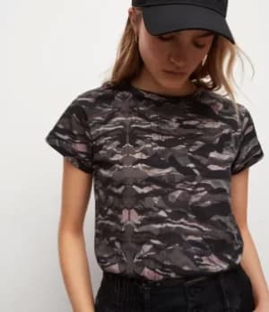 AllSaints Womens Oniyuri Anna T-Shirt, Khaki Green, Size: 8