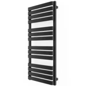 Terma Warp T 1 Elec T-Rail Black Flat Towel Warmer (W)500mm X (H)1110mm