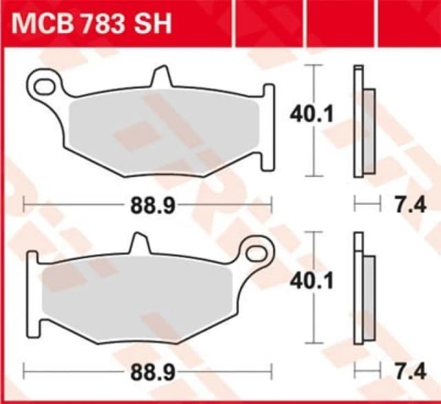 TRW MCB783SH Brake pad set Brake Pad Set,disc brake (402)