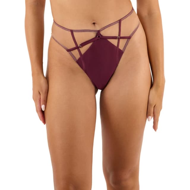Playful Promises Ramona Wine High Waist Thong Wine female 26