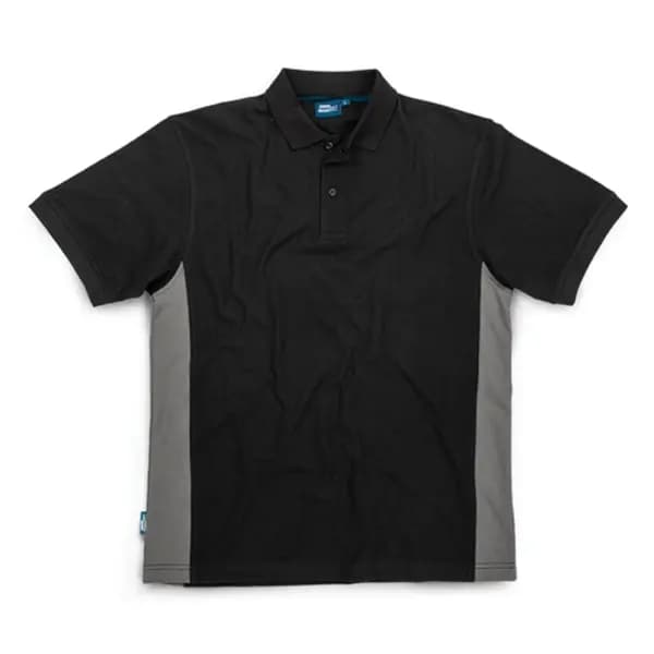Tough Grit 2-Tone Polo Black / Charcoal - XXL