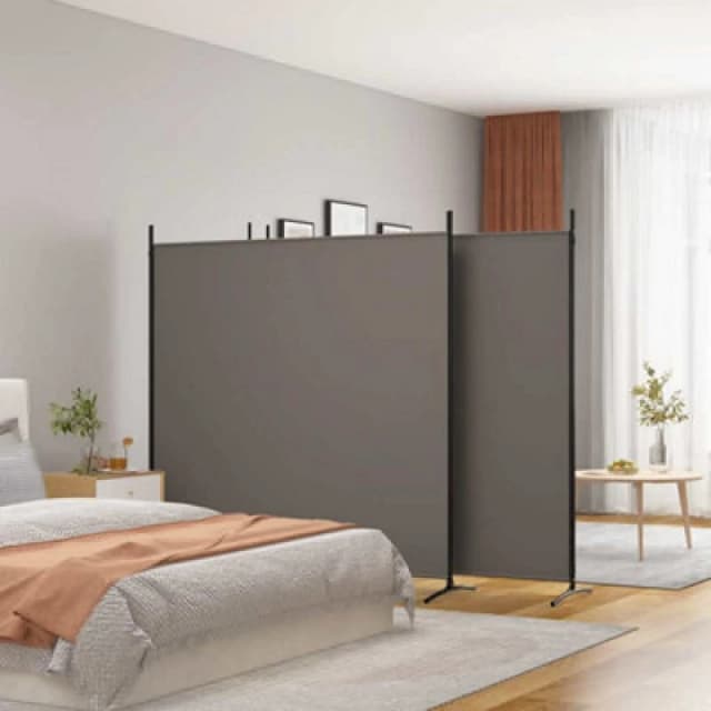 Vidaxl 4-panel Room Divider Anthracite 698X180 Cm Fabric 350284