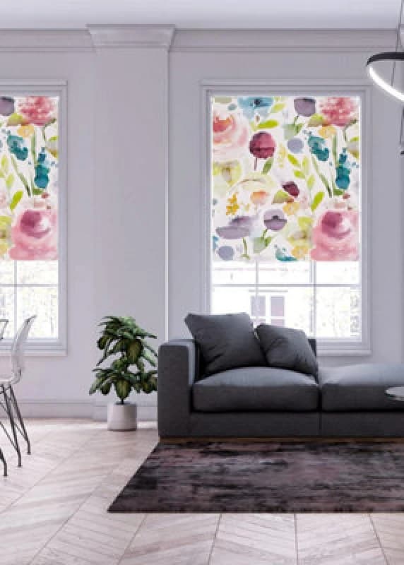 Lister Cartwright Autumn Floral Patterned Blackout Roller Blinds Windows Blind (180 X 160 Cm) Child Safety Included