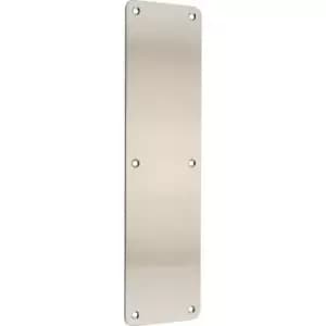 Eclipse Stainless Steel Finger Plate Radius Corners Satin 400x75mm in Silver