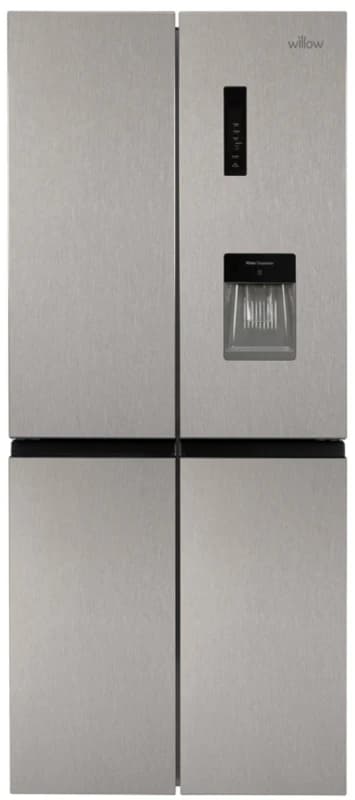 Willow Freestanding 415L Total No Frost American Style Fridge Freezer Grey