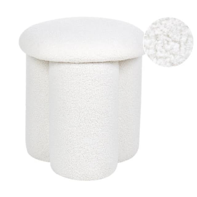 Beliani Pouffe Carrington Boucle Off-White