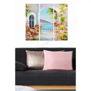 MDF432393643 Multicolor Decorative MDF Painting (3 Pieces)