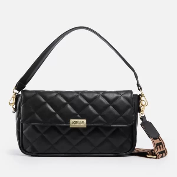 Barbour International Soho Diamond Quilted Faux Leather Cross Body Bag