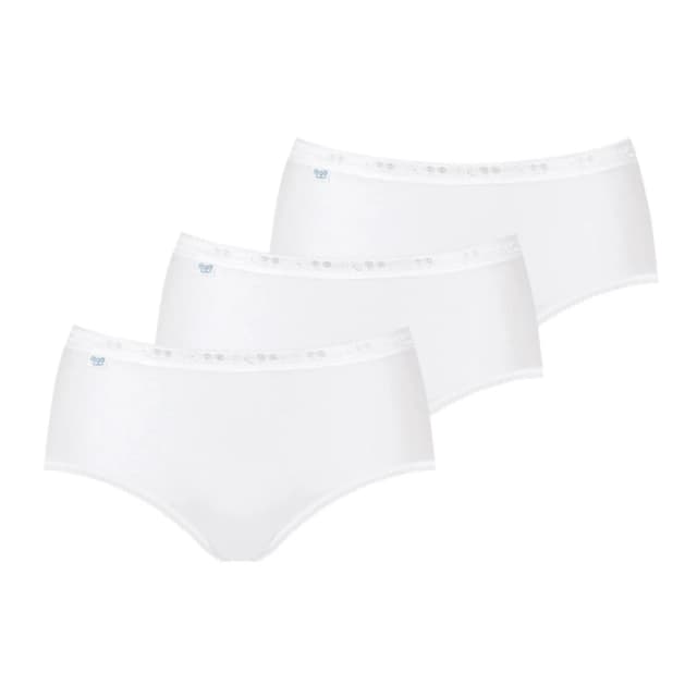 Sloggi 3 Pack Midi Briefs White 0003 female 12 (M)