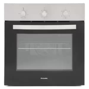 Montpellier SBFO59X Slim Depth Single Fan Electric Oven - Stainless Steel/Black