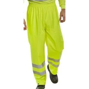 BSeen Over Trousers PU Hi Vis Reflective 2XL Saturn Yellow Ref