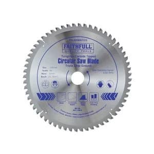 Faithfull TCT Circular Saw Blade Triple Chip Ground 250 x 30mm x 60T NEG