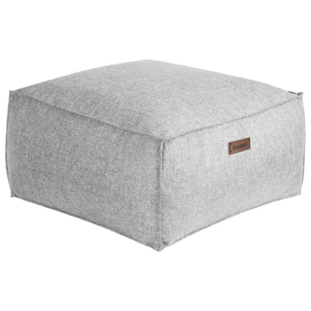 Beliani Pouffe Mukki Fabric Grey