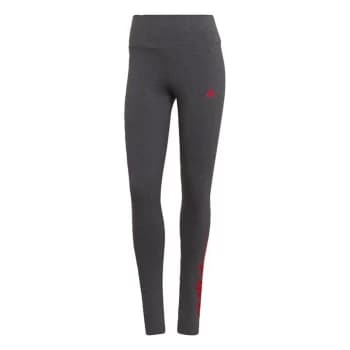adidas Sport Inspired Loungewear Essentials High-Waisted - Dark Grey Heather / Vivid Red