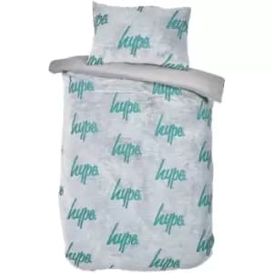 Thermo Logo Duvet Cover (Double) (Grey/Green) - Hype