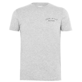 Jack Wills Underwood Logo T-Shirt - Grey Marl