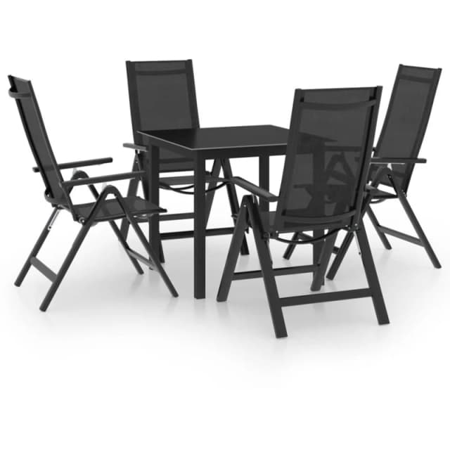 VIDAXL 5 Piece Garden Dining Set Aluminium Anthracite Vidaxl 8720286406885