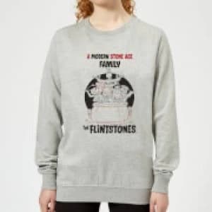 The Flintstones Modern Stone Age Family Womens Sweatshirt - Grey - L