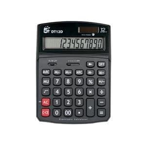 5 Star Calculator Desktop BatterySolar power 2 Set Memory 12 Digit
