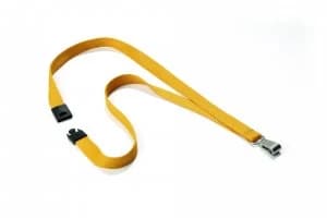 Durable Textile Lanyard With Snap Hook 15mm Ochre 8127135